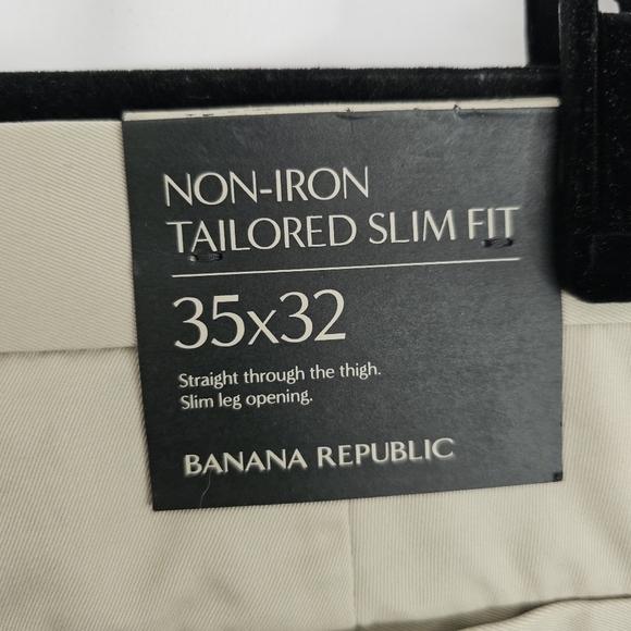 Banana Republic Men'sTailored Slim Fit No Iron Chino Pants 35x32 nWT - Picture 4 of 11